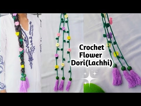 Crochet Flowers Dori (Lachhi)Tutorial 💐|Dori Banaune |Dori | prandi (Lachhi)|Hair Accessories