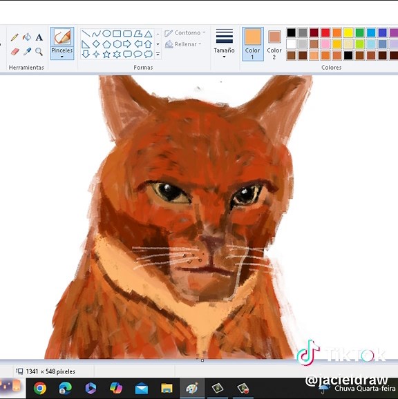 Exploring Cat Anatomy Through Art in Microsoft Paint