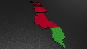 Malawi map 3d. 3d map of Malawi.