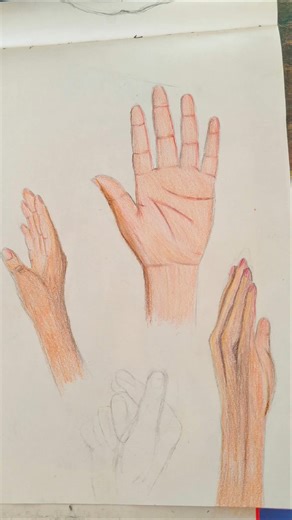 how to draw realistic hand #art #drawing
