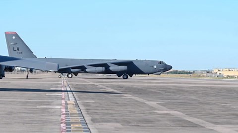 B-52s Takeoff In Spain • Escorted By Polish & Danish F-16s