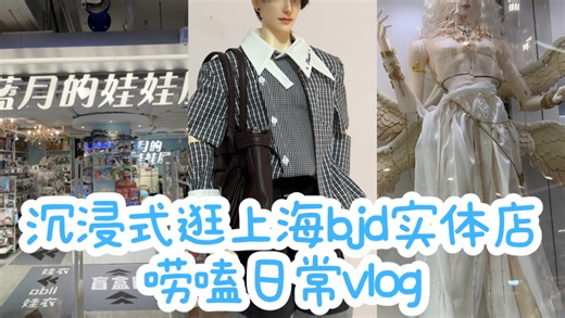 BJD vlog | 唠嗑日常 沉浸式逛上海bjd实体店 蓝月的娃娃屋/三万院长 minivlog