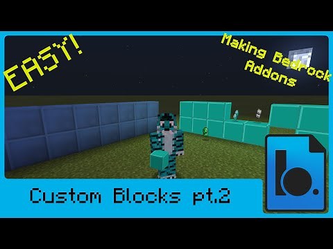 Minecraft Bedrock Addons Tutorial - Custom Blocks pt2 - Drops, Rules, Light and Sounds - Windows 10