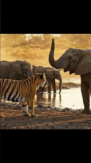 Elephant vs Tiger | Real Wild Encounter in the Jungle