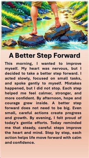A Better Step Forward #affirmations #boostyourconfidence #learnenglish #betterstep #forward