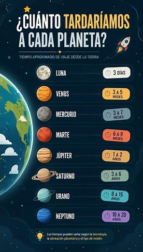 How long would it take to reach every planet? #curiosities