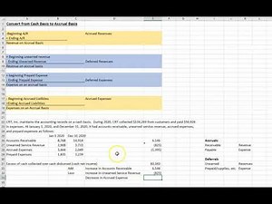 Convert cash to accrual