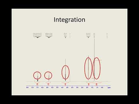 How to calculate relative numbers of protons in NMR spectra