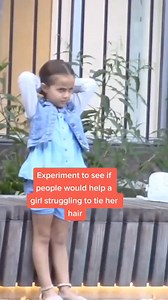 3.3K views · 91 reactions | Little girl struggles to tie her hair. #foryou #foryoupage #experiment #hair #kindness | Matthewbandeira | Facebook