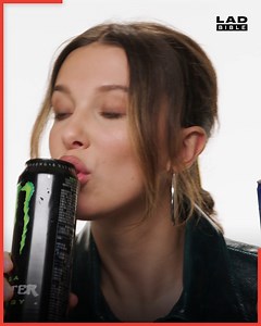 8M views · 56K reactions | Who decided giving Millie Bobby Brown an energy drink would be a good idea?!  | LADbible | Facebook