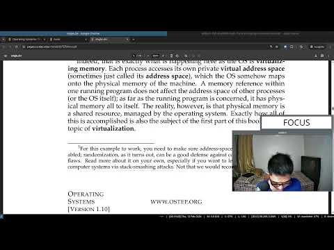 Live study: read along book "Operating Systems: Three Easy Pieces" (Part 1)