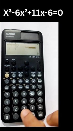 How to solve polynomial equation x³-6x²+11x-6=0 in casio fx 991-cw scientific calculator