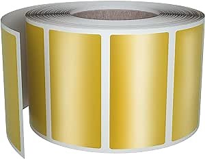Royal Green Metallic Gold Rectangle Label (40 mm x 19 mm) Metallic Sticker Roll 1.57 inch x 0.75 inch 500 Pack
