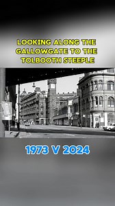 66K views · 957 reactions | Looking along the Gallowgate to the Tolbooth Steeple in Glasgow, 1973 v 2024. 1973 photo by Duncan McCallum. #glasgow #glasgowhistory #history #thenandnow | Past Glasgow | Facebook