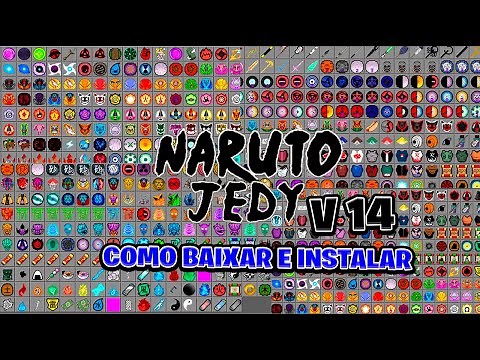 COMO BAIXAR E INSTALAR ADDON NARUTO JEDY V 14 NO MINECRAFT PE NO CELULAR !!