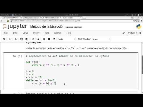 Método de la bisección con Python