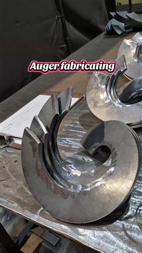 fabricating auger from start to finish #welding #fabrication #mig #fyp #auger