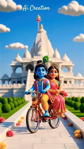 #DreamScreenAI #radhakrishna #radheradhe #krishna #cycling #bhajan #bhakti #trendingshorts #reels