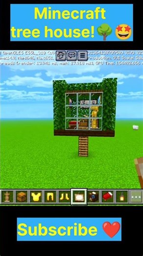 Tree house in minecraft tutorial!🤩🌳#minecraftvideo