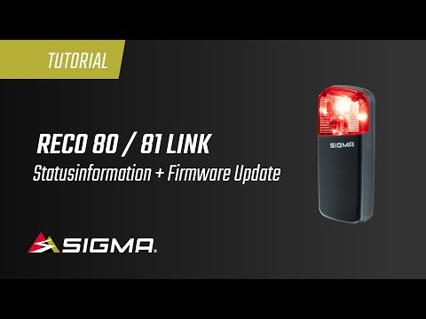 SIGMA BIKE // RECO 80 / 81 LINK - Statusinformation + Firmware Update (EN)