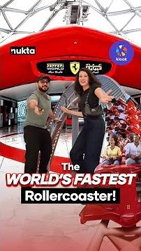 World's Fastest Rollercoaster at Ferrari World! 😱🎢