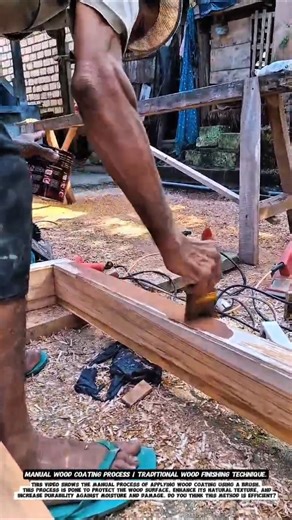 Manual Wood Coating Process | Traditional Wood Finishing Technique.