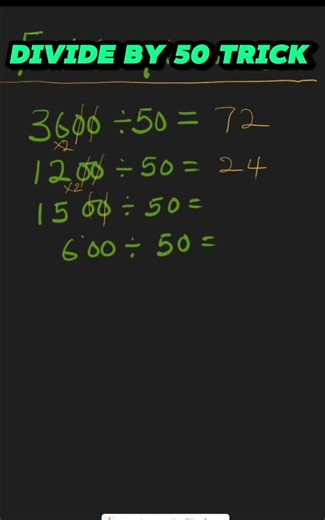 👉 STOP Dividing by 50 Like This ❌ (Use This GCSE Trick Instead!)#gcsemaths #shorts #divdeby50