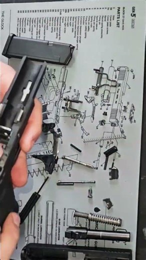 Breaking it down — Glock 19 Gen 5 complete disassembly. 🔧Simple, reliable, and built for performance