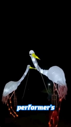 Glowing Birds in the Dark! 🦢 #woweffect #viralart #trendingart