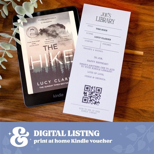 Personalised Kindle Ebook Gift Voucher: Printable Library Card (digital) - Etsy UK
