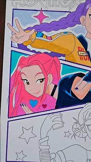 Drawing Mira from K-Pop Demon Hunters 🩷 #kpopdemonhunters #drawing #mira