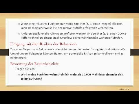 Ist Rekursion in Produktionsqualität VC+ + -Code Akzeptabel?