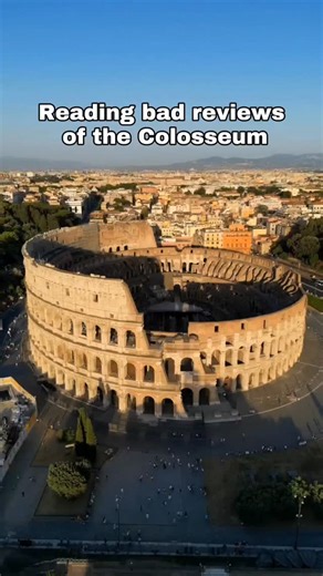 Let’s See Italy on Instagram: "Imagine if gladiator fights had TripAdvisor reviews… Based on what people write about the Colosseum today, the Ancient Romans wouldn’t have survived the comment section. These are real reviews people have left about one of the most iconic monuments in the world — and honestly, they’re almost as entertaining as the arena itself. Save this for a laugh, share it with a friend coming to Rome, and follow for more Rome inspo (and questionable opinions from the internet).