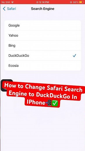 How to Change Safari Search Engine to DuckDuckGo In IPhone📲✅ #iphone #safari #duckduckgo #google