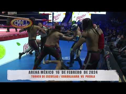 CMLL - TORNEO DE ESCUELAS / GUADALAJARA VS PUEBLA / ARENA MÉXICO / 16-02-24