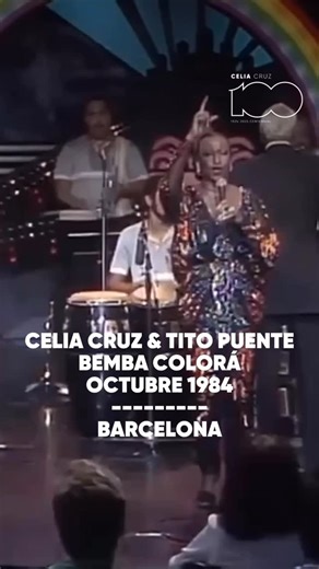 Celia Cruz on Instagram: "Revive la legendaria descarga de “Bemba Colorá” entre Celia Cruz y Tito Puente en Barcelona (1984). Una energía irrepetible que dejó huella en la televisión. Este himno de identidad y fuerza también cobra vida en la voz de Lucrecia en el nuevo álbum “Celia El Musical”. No te pierdas la versión original completa en el canal oficial de Celia Cruz en YouTube. — Relive the legendary “Bemba Colorá” jam session between Celia Cruz and Tito Puente in Barcelona (1984). Unmatched