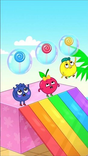 I want the lollipop! 😍🍭 Color challenge on slippery slides | Ten in the bed