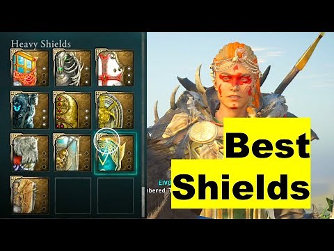 All Valhalla's Shields FULLY UPGRADED Light & Heavy, Best Weapons, Assassin's Creed