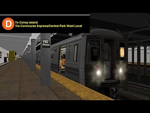 OpenBVE Special: D Train To Coney Island Via Concourse Express/Central Park West Local (R68)