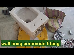 Wall hung commode fitting ! Wall hung toilet installation
