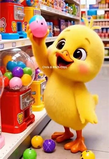 Baby Duck Buying Bubble Gum | EP46🐥🍬 #duck #baby #cute #viral #fyp