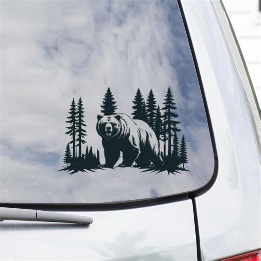 Bear Outdoor Nature Car Decal Bumper Sticker Hunter Hunting Gift - Etsy