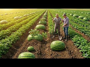 Inside the Watermelon Fields - How Fresh Watermelons Go from Soil to Store (Full Process)