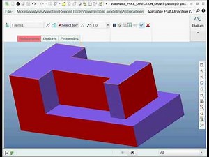 Tutorial Create Variable Pull Direction Draft - Creo
