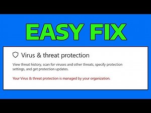 Fix Your Virus And Threat Protection Is Managed By Your Organization in Windows 11 | How To