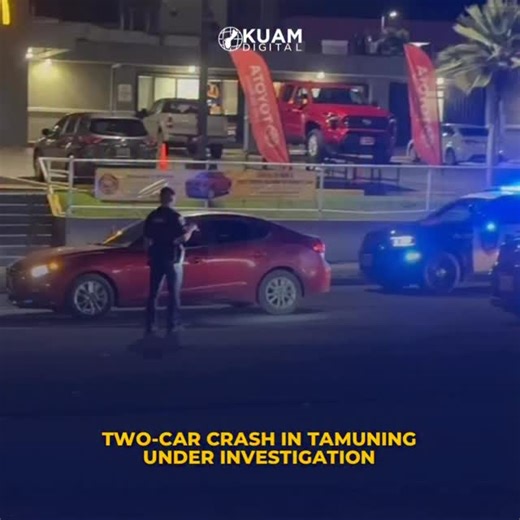 KUAM News on Instagram: "This was the scene early Saturday morning as officers with the Guam Police Department responded to a two-car crash in front of McDonald’s in Tamuning. Units arrived to assess the situation and secure the area as traffic moved through. It’s unclear at this time if there were any injuries or what may have led to the collision. #kuam #news #guam #local #community"