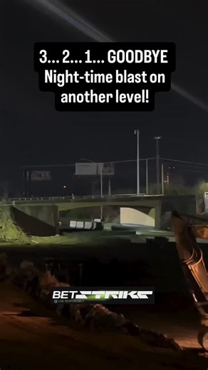 BoomBlastExplosion on Instagram: "Nothing compares to a bridge implosion under the cover of night. The timing, the precision, the fire, the roar—pure cinematic destruction on a massive scale. It’s not chaos… it’s engineering perfection. If you were standing in the safe zone watching this, your jaw would be on the FLOOR. 🤯 Rate this demolition from 1–10! 👇 Tag someone who lives for massive explosions. Double-tap if the blast gave you chills, and FOLLOW immediately so you never miss the next ins