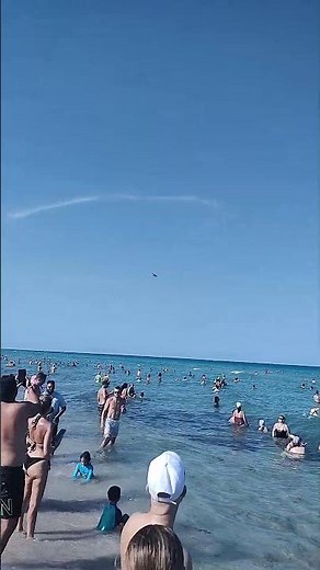Four F-15 C'S Flying Fast Over Miami Beach
