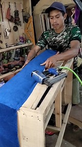 Installing sofa seat foam 🛋️🪡🔨 #fblifestyle | Firman