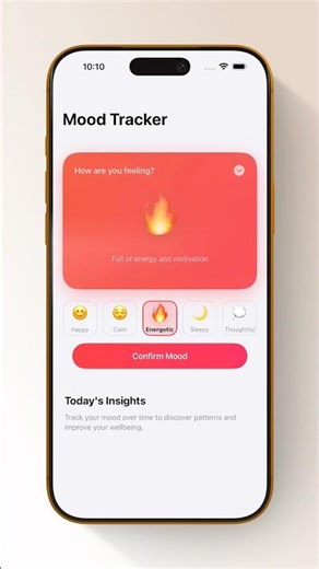 SwiftUI Animated Mood Card 🔥